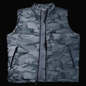 Peter Millar Crown Apres Puffer Ski Mens XL Iron Reflective Camo Vest Gray $298